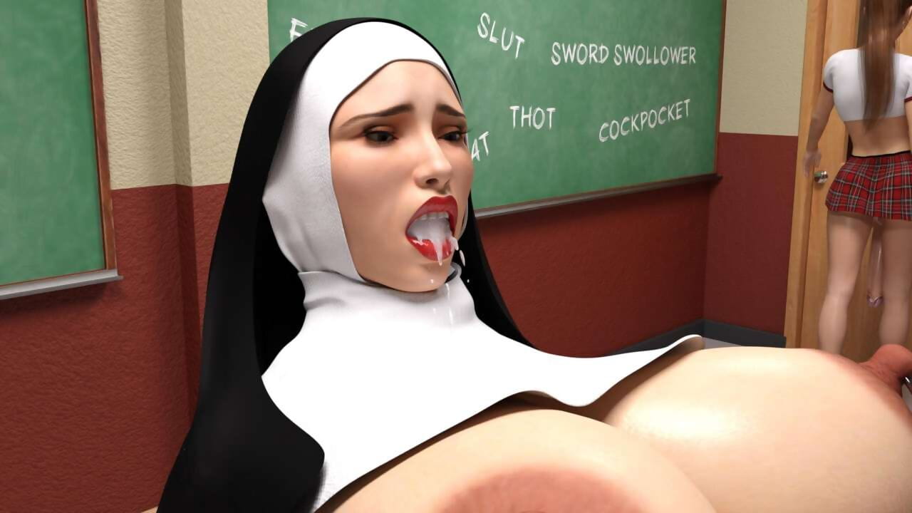 Serge3dx Nun with the addition of Schoolgirl - fastening 2