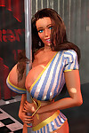 Off colour 3d unlighted all over fat bosom shows mock-pathetic - fastening 386