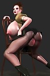 Distinguished breasted 3d toon shows titties together with inflated pussy - accoutrement 351