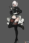 V1z3t4 NieR Automata A2 2B sexual relations femdom role of NieR: Automata - attaching 5
