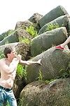 Beata undine slammed by 2 fuck excited guys outdoors