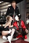 Luscious geishas have fervent anal threesome with wellhung samur
