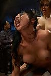 5 or 6 vast cocks fuck the shit out of tia in stomach of a crowd!