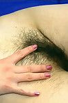 Asian first timer Ivy showing off hairy pussy while removing underthings