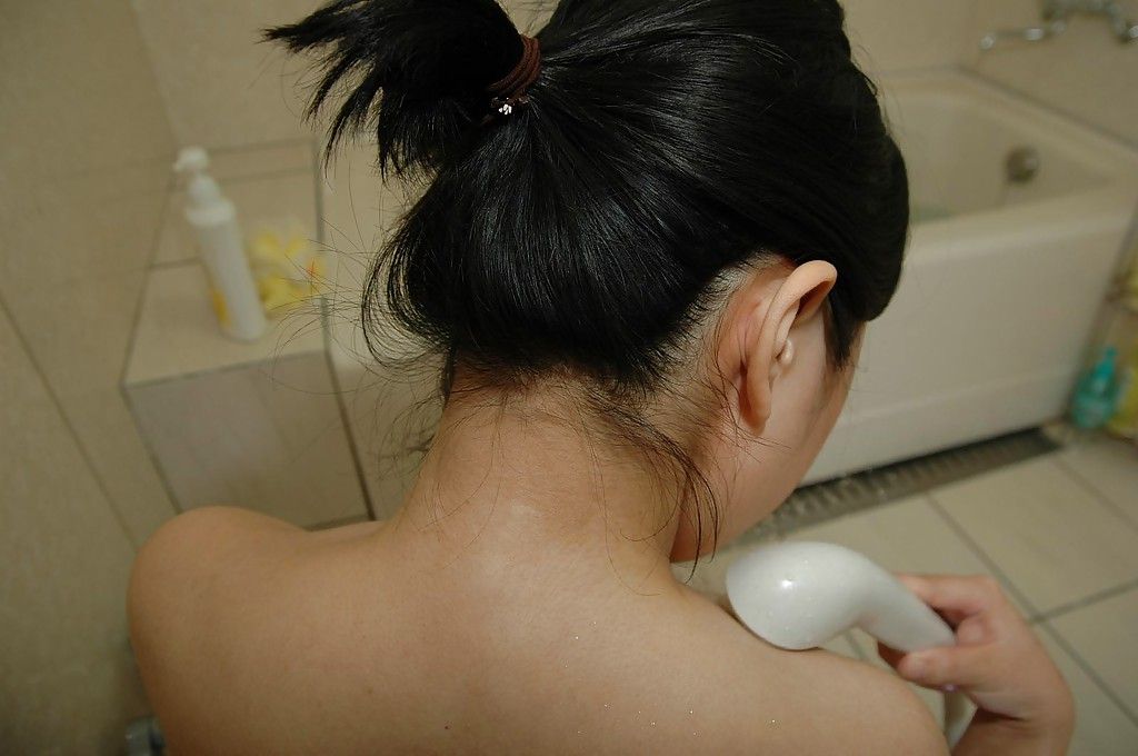Sassy Japanese MILF with  cooter Haruka Fukuda jolly baths
