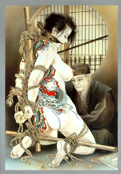 Classic japanese servitude paintings