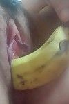 Maravilloso pegajoso Chino queridos se masturba Con Banana