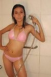Chinese infant darling caresse stripped off down to take a baths
