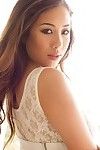 Boobsy Japanese hottie sarah in her lace sheer white underclothes