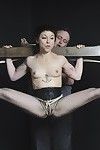 giapponese l'obbedienza e sospensione di Tatuato giapponese Sottomesso Bellezza Mei Mara