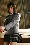 Japanese av idol schoolgirl uncovered in studio