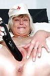 Horn-mad granny insusceptible to heels diffusion the brush feet added to masturbating the brush cunt