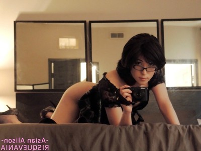 Nerdy transsexual in glasses