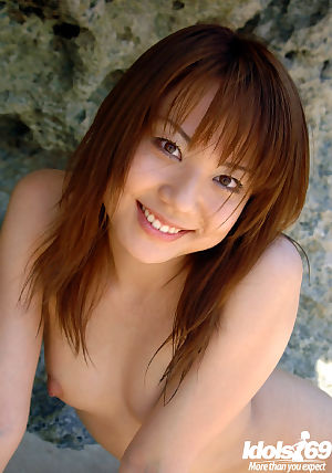 Stunning Japanese juvenile hottie Chikaho Ito striptease off her clad outdoor - part 2