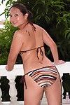 panqueque quita Ropa de su bikini y se expande su winkining browneye