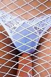 Slave Thai infant Lily Koh unclothed in untamed white netting