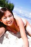 kamata Natsumi Japanisch in Hawt Waschraum passt ist Temperamentvoll bei die Strand