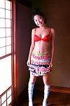 Mayumi Ono Chinese has baths dress untamed photo session in her ottoman
