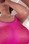 Chết tiệt Rộng lớn breasted phía đông Hitomi Tanaka cứng nhắc màu hồng cơ thể