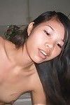 Excited adolescent Chinese babe with damp small body participate blowjobs