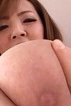Dirty Japanese youthful hitomi tanaka rubbing her massive meatballs