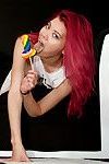 Red hair Chinese cutie taking in schlong sweetmeat