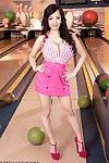Chinese hitomi tanaka winnig zeppelins contest in bowling