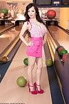 Chinese hitomi tanaka winnig zeppelins contest in bowling