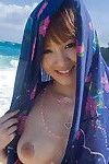 japonés chicito en el playa