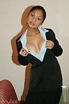 Professional business woman tailynn accepts stripped for u