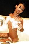 Cute and appealing Chinese amateur has a nice time in the bathtub