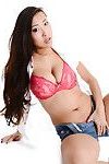 Curvy Chinese hotty stripped off exclusive of her shirt and strings
