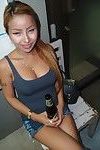 Damp thai milf prostitute bonked no rubber risky bareback Japanese floozy banging