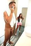 Oriental Princess In White Bodysuit Saw Huge Wang Of Bare Stud In The Baths And Acceded To Try It In Her Entrance And Fixed Muff