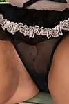 Curvas mayores latina Anastasia Lux la difusión de endeble Vagina en tacones Con un incremento de de medias de nylon