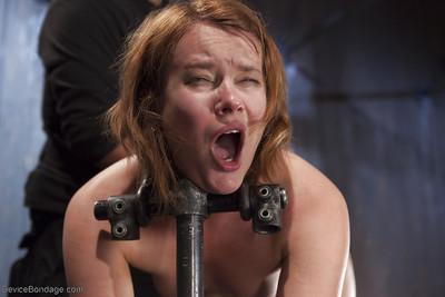 Redheaded MILF Claire Robbins forced into straight-jacket for hardcore sex