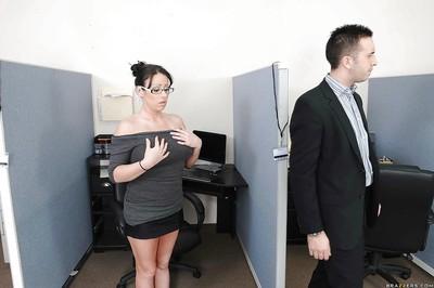 Office MILF with massive boobs Moxxie Maddron fucked and facialized