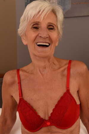 Slender old grandmother Viviana enjoys this stiff dick in several sex poses