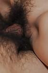 Asian MILF gets her hard nipples tweaked and her hairy pussy boned-up