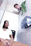 Hot MILF gets watched rubbing her slit and squrting in the public restroom