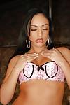 latina striptease Dançarina Gelo la Fox Escorregar fora ela sexy lingerie