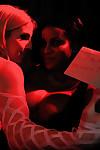 Horny strippers Christie Stevens and Mary Jean getting kinky together