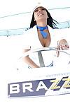 Indian MILF in captain uniform Priya Anjeli Rai stripping on the yacht