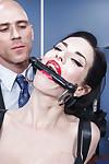 Big titted milf Veronica Avluv gets tortured and fucked in the office