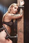 Top rated blond MILF Kleio Valentien tit tortured and flogged to submission