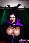 Busty fetish model Jasmine Jae masturbating babe pussy in cosplay uniform