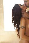 Hot asian MILF Kaylani Lei gives a blowjob and gets porked in the shower