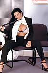 Luscious chubby MILF secretary Linsey Dawn McKenzie gets out of suit.