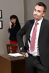 Naughty secretary Jessica Jaymes takes cumshot in mouth fate tit fuck