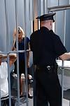 European milf blondie Nina Elle has her pussy fucked hard in a jail